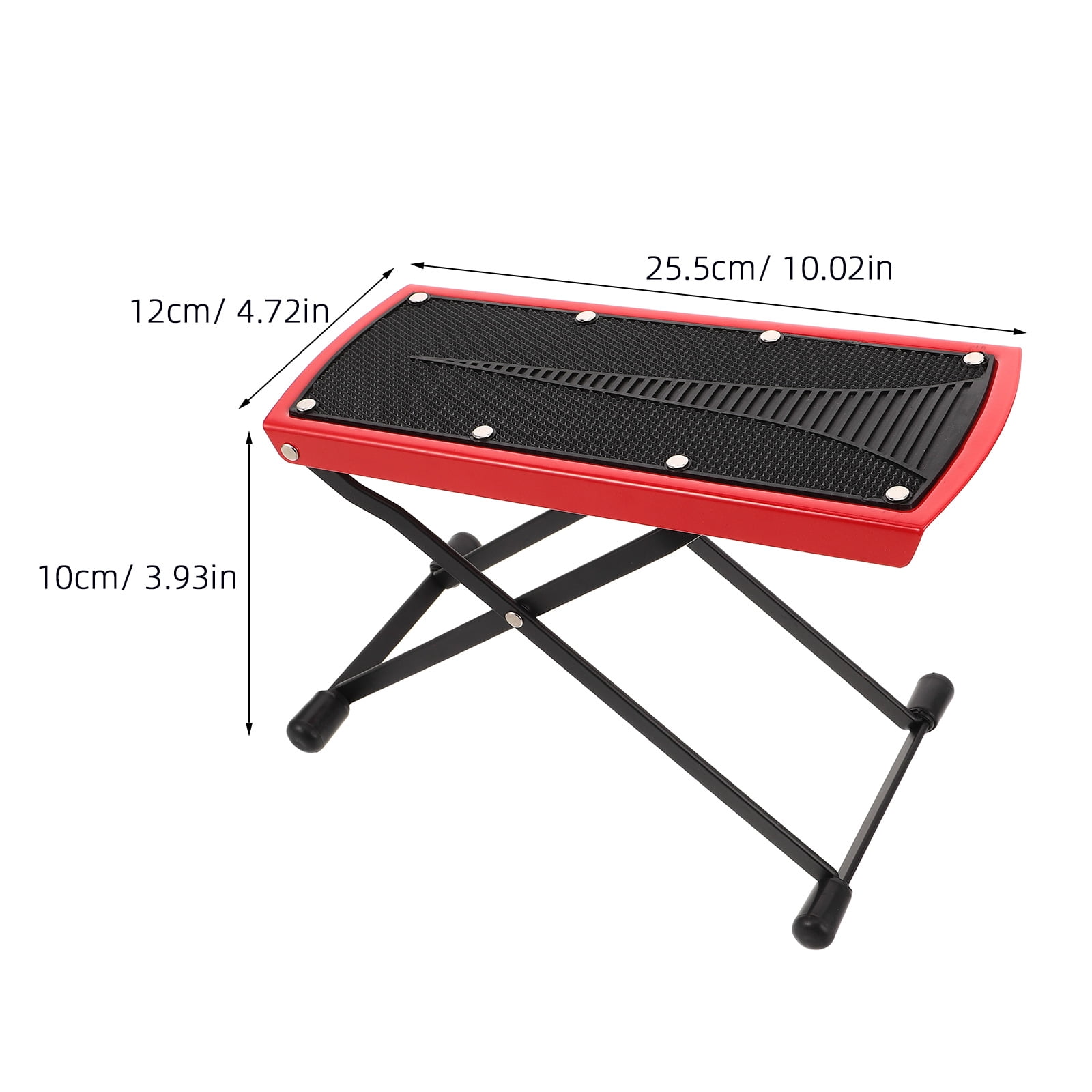 Tineasur Foldable Guitar Foot Stool with Durable Metal Stand and Adjustable Height for Acoustic Guitar