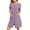 Purple, variant on Sakmal Nightgowns Women Full Zip with Pockets Sleepwear Short Sleeve Beige Nightgowns for Women