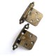 thumbnail image 3 of par de bisagras de gabinete con tornillos, cierre automático, decorativas, montaje frontal para puertas de gabinete de pared de cocina variables (bronce antiguo), 3 of 4