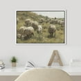 thumbnail image 4 of PixonSign Framed Wall Art Farmer's Sheep Grazing in Long Grass Antique Vintage Botanical Nature Landscape Artwork Oil Paintings Modern Scenery Canvas Prints Colorful for Rooms - 24"x36" White, 4 of 5