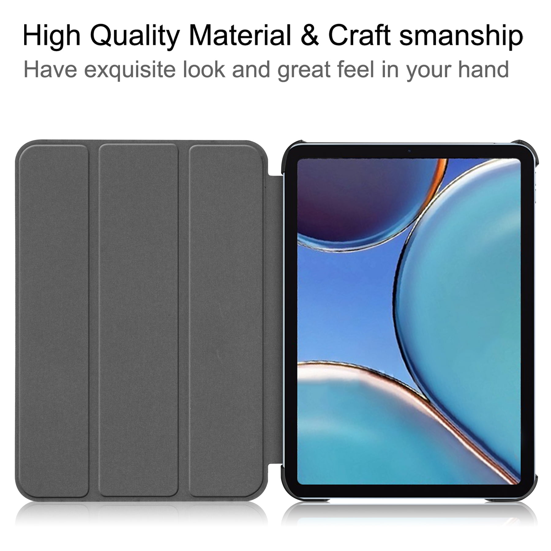 iPad Mini 6th Generation Cases 8.3 Inch, TechCode Lightweight Book Cover  Designer Folio PU Leather Slim Protective Stand Case with ID Holder & Card