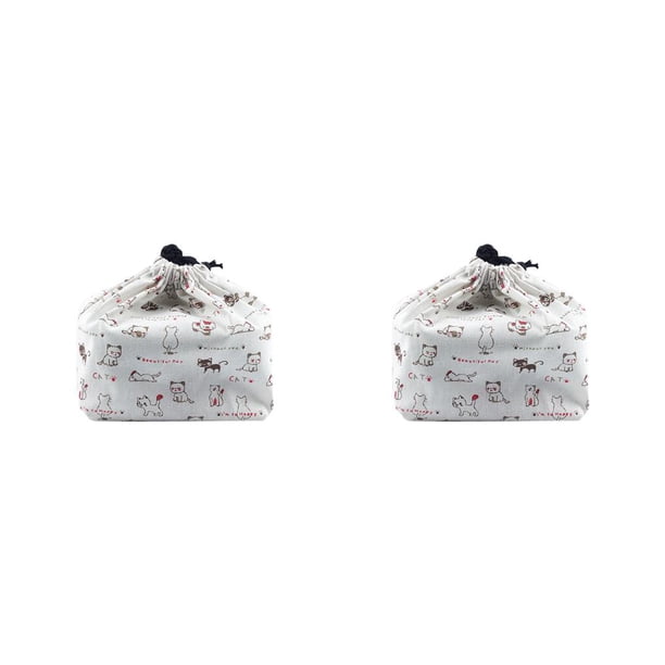 Advancent Bolsa de almuerzo de algodón y lino de estilo japonés, fiambrera de estilo tradicional, bolsa portátil para comida al aire libre, bolsa de Type6 NO6 Advancent CBP078419