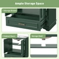 thumbnail image 4 of 30" Bathroom Vanity with Ceramic Sink, Freestanding Modern Cabinet, 2 Soft-Closing Doors & Storage Shelf, Solid Wood Frame, Compact for Small Spaces, Green, 4 of 7