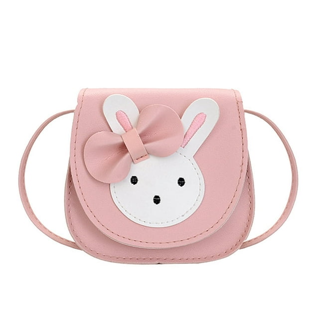 FeiraDeVaidade Children‘S Small Bag Korean Cartoon Rabbit Girl One Shoulder Messenger Bag Cute Fashion Purse