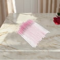thumbnail image 4 of Unique Bargains 50 Pcs Disposable Eyelash Brush for Bathroom Transparent Pink Plastic Nylon, 4 of 5