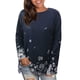 thumbnail image 2 of Blusa de mujer Ticfox Cuello redondo estampado floral manga larga, 2 of 6