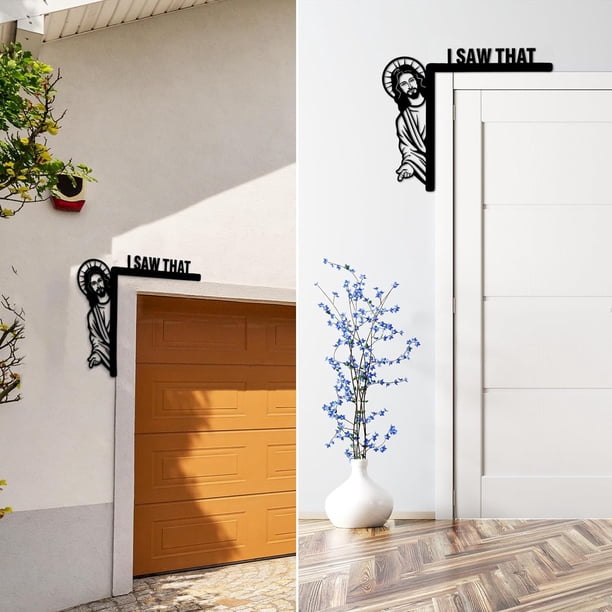onlyliua ¡ ¡Ofertas Relámpago! Nuevo Adorno Colgante Decorativo de Esquina de Puerta de Madera con Marco de Puerta de Jesús