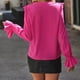 thumbnail image 5 of Tops de manga larga,Top de invierno de manga larga con cuello en V para mujer, camiseta sin mangas lisa informal, tejido suave y cómodo, ideal para el hogar o el trabajo, sopatenor, 5 of 6
