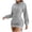 Grey, variant on WEAIXIMIUNG Womens Sweatshirts Trendy with Sayings Women's Fall Winter Hooded Drawstring Bodycon Long Sleeve Sweatshirt Dress