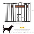 thumbnail image 3 of PawHut 29.1''-41.3'' Extra Wide Dog Gate with Cat Door for Doorways, Black, 3 of 10
