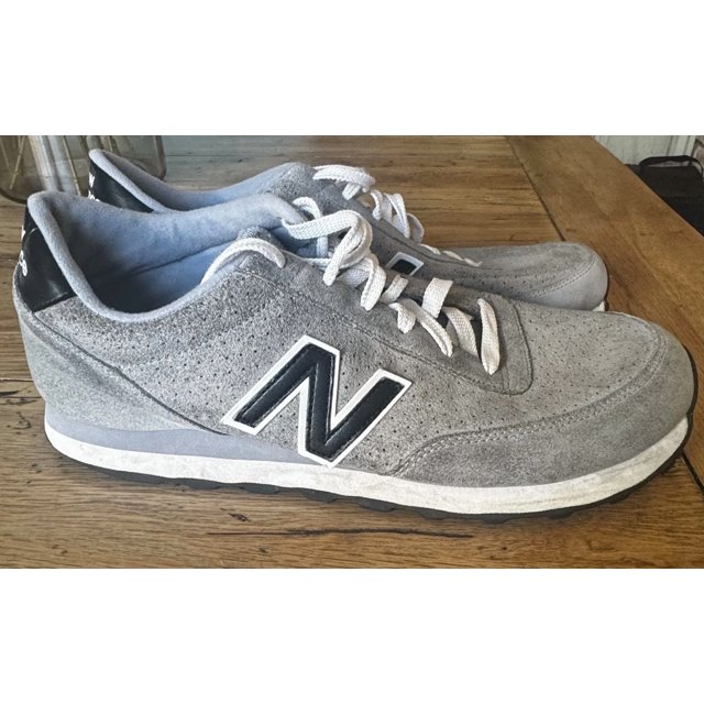 New Balance 501 Mens Running Shoe Sneakers Size 13 Grey Black Casual Suede