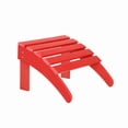 thumbnail image 6 of WestinTrends Malibu 3-Piece set classic Adirondack chair with ottoman and a small coffee table (1 seater), Red, 6 of 12