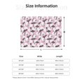 thumbnail image 5 of Honeii Pineapple Flamingo print throw blanket, crafted from cozy cotton flannel, offers versatile home decor as a bedding suitable for all seasons.-50"x40", 5 of 6