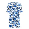 thumbnail image 5 of Women Summer 2 Piece Outfits Casual Graphic Print T Shirt and Shorts Crewneck Short Sleeve Pajamas Lounge Sets, 5 of 5