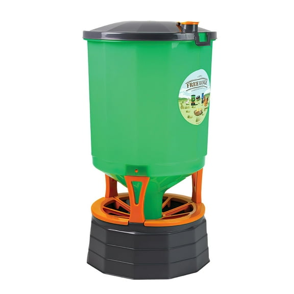 Stromberg's Poultry Feeder Silo - 65 Lb, Translucent, Easy Clean, 6 In Stand, Rust Resistant — Residential Use, Standard Application