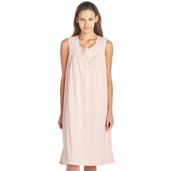 Casual Nights Women's Fancy Lace Trim Sleeveless Nightgown