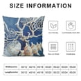 thumbnail image 5 of Chilfamy  Throw Pillow Cover Blue  Indigo Ocean Coral Seashells Beach House Gray Coastal Decorative Pillow Case Home Decor Square  Pillowcase, 5 of 5