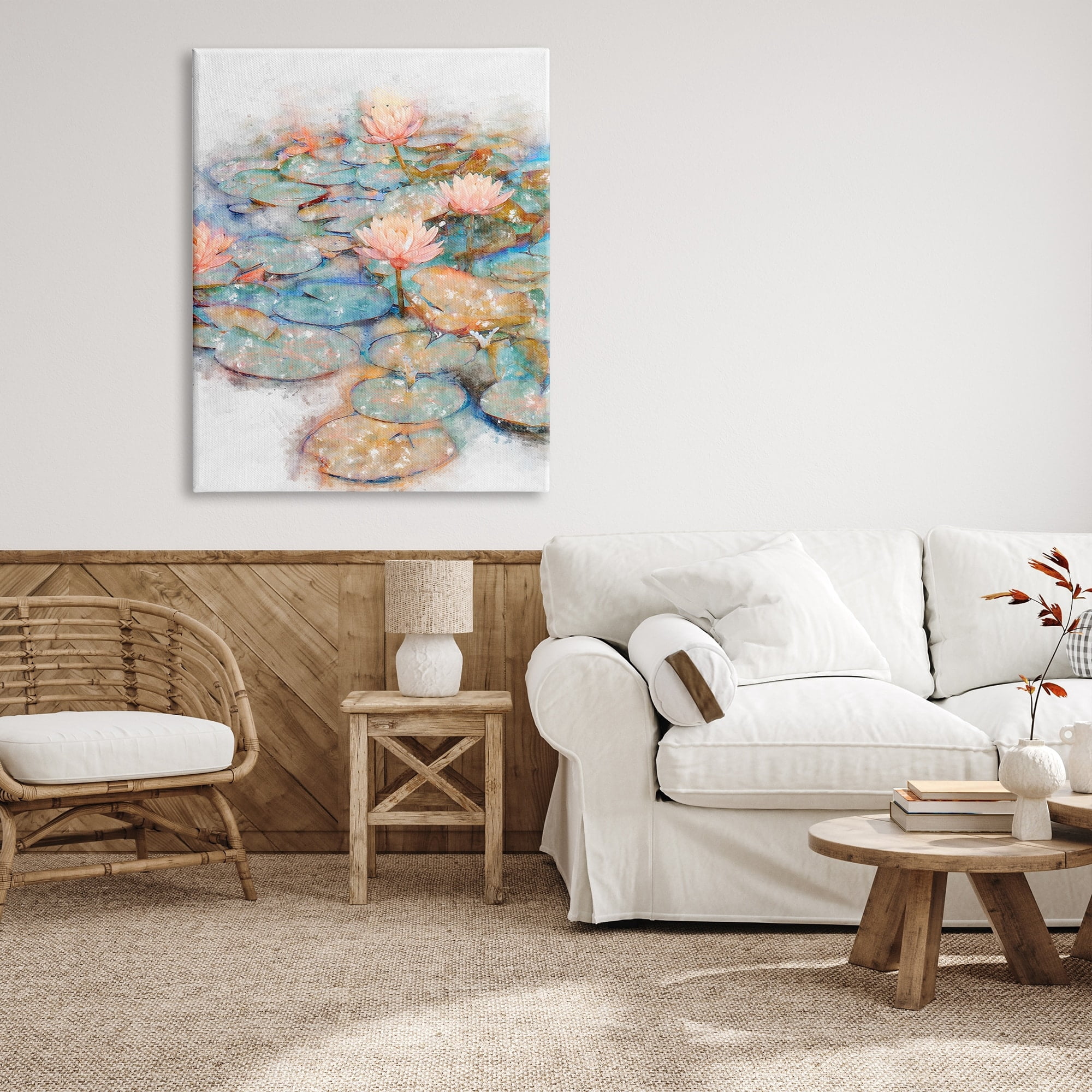 Stupell Industries Mystical Lily Pond Blossoms Abstract Floral Textures, 36 x 48, Design by Ziwei Li