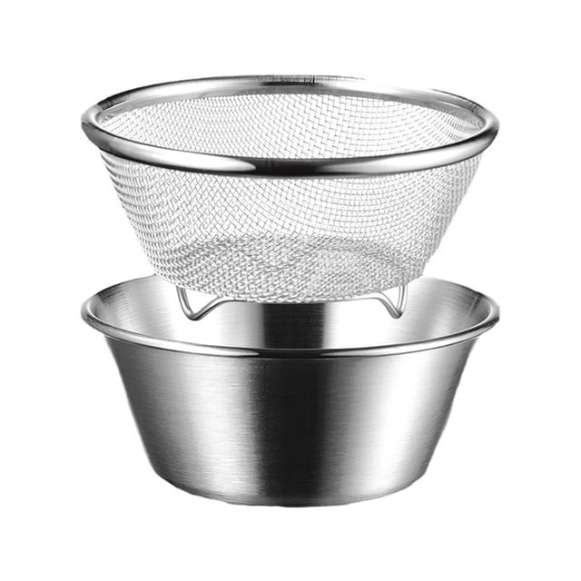Colador de cesta de drenaje de acero inoxidable para lavar Fruta vegetal