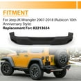 thumbnail image 6 of Kojem Rear Bumper Fit for 2007-2018 Jeep Wrangler JK 10th Anniversary Rubicon Edition Powder Coated Black, 6 of 12