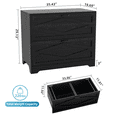 thumbnail image 5 of RichYa 2 Drawer Wood Lateral File Cabinet, Large Filing Cabinet for Home Office, Fits A4/Letter Size Files, Black, 5 of 7