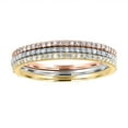 thumbnail image 5 of JewelMore 1/10 cttw 14k Gold Dainty Half Band Natural Diamond Wedding Anniversary Ring (G-H Color), 5 of 8