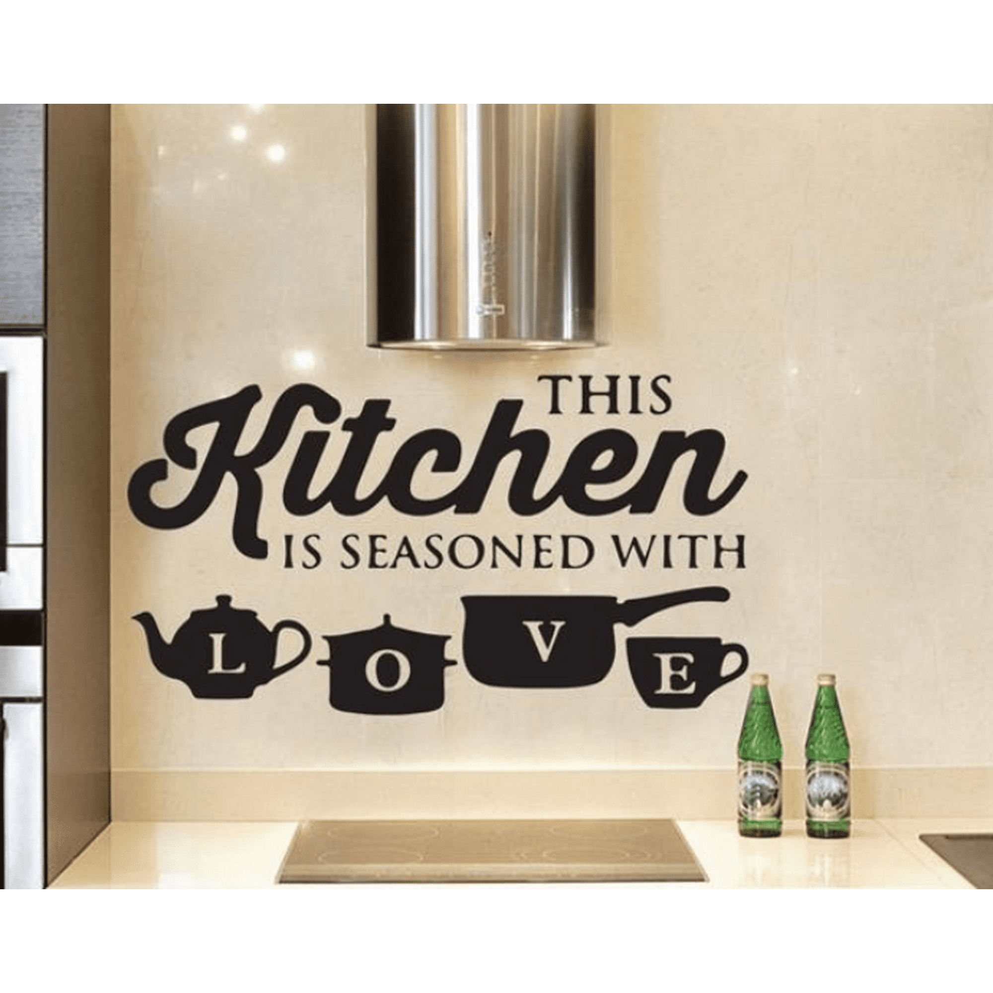This Kitchen Is Seasoned With Love Vinyl Wall Decal Quotes Wall Stickers Kitchen Decals Home Decor Decals Walmart Canada