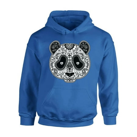 Awkward Styles Panda Skull Hooded Sweatshirt Skull Hoodie Gifts for Panda Lovers Dia de los Muertos Outfit Women's Skull Clothing Hoodie Men Skull Sugar Skull Hoodie Sweater Day of the Dead Gifts