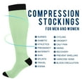 thumbnail image 4 of joogoo Solid Light Green Long Socks Women Men Knee High Sock, 4 of 8