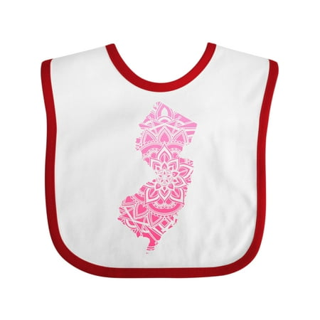 

Inktastic New Jersey Silhouette Mandala Gift Baby Boy or Baby Girl Bib