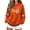 Orange sweatshirt for women #2, variant on DeeHomeMo Women's Fall Sweatshirt Crew Neck Long Sleeve Pullover Loose Fit Casual Top with Pumpkin and Sleeve Print Black,L