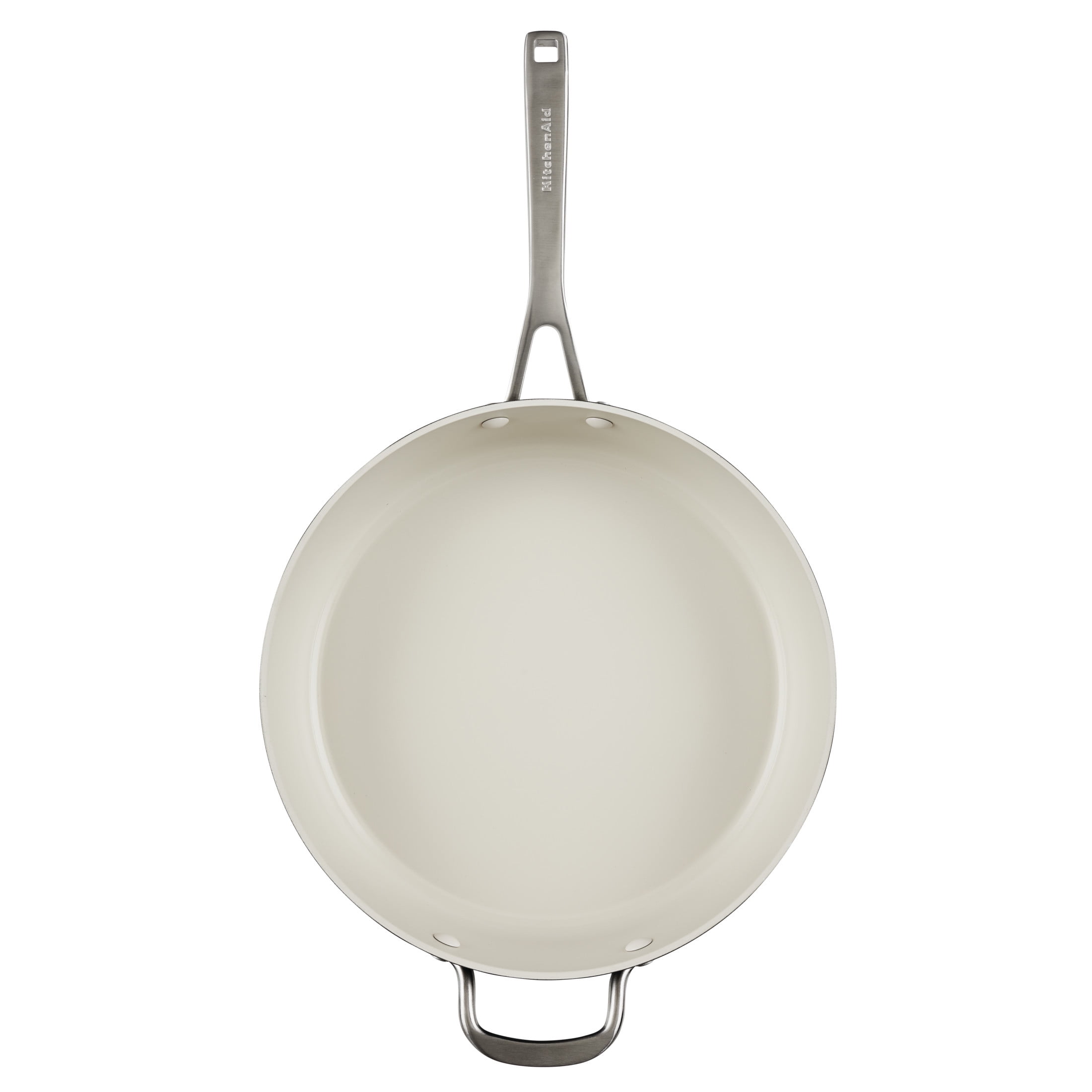 KitchenAid Hard Anodized Ceramic Nonstick Sauté Pan with Lid, 5-Quart, Pistachio