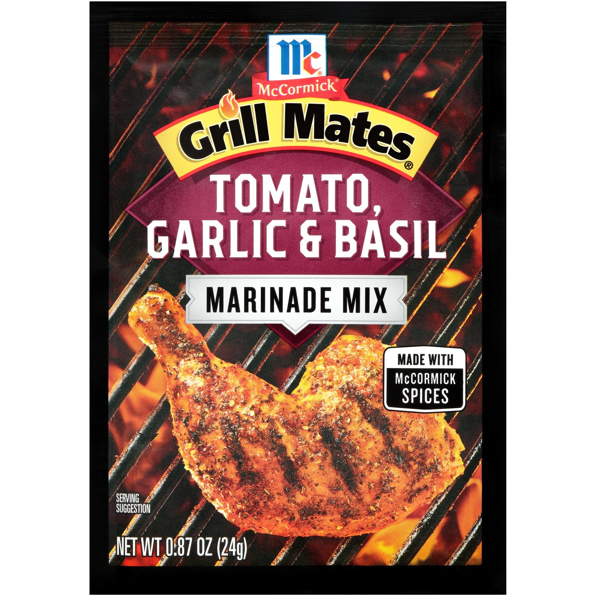 McCormick Grill Mates Tomato, Garlic & Basil Marinade Mix, 0.87 oz