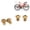 Gold, variant on NFTIGB 4Pcs Road Bike Brakes Screws Titanium Alloy Durable Rustproof Polishing Grinding Accurate Thread Road Bike Rotor Bolts Black