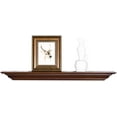 thumbnail image 1 of WELLAND Pine Wood Corona Crown Molding Floating Wall Photo Ledge Shelves Fireplace Mantel Shelf, 36 inch, Mahogany Brown Finished, 1 of 8