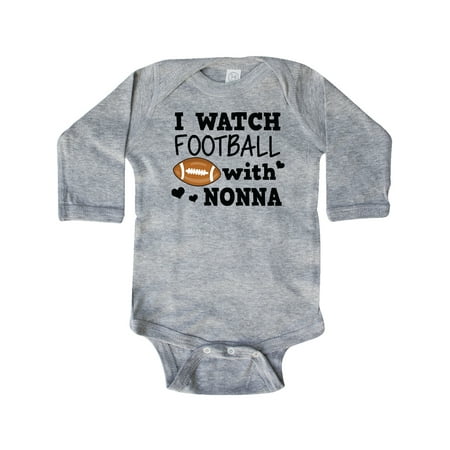 

Inktastic I Watch Football with My Nonna Gift Baby Boy Long Sleeve Bodysuit