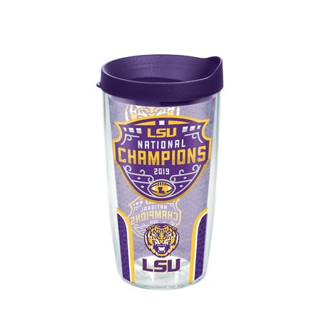 NCAA LSU Tigers 2019 National Champions 16 oz Tumbler with lid
