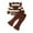 A-5618Brown, variant on MEZZALL Girls Outfits Sets Toddler Stripe Bow Tops With Flare Pants Casual Playwear For Outdoor Party Travel Fall Winter Dailywear Relaxed Fit / 9-12 Months