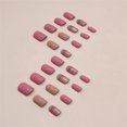thumbnail image 4 of Fofosbeauty 24pcs Press on False Nails Tips, Square Fake Acrylic Nails, Rose Yellow, 4 of 9