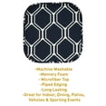 thumbnail image 3 of Mirage Hexagonal Print Memory Foam Chair Pads 2 Pack Navy/White, 3 of 5