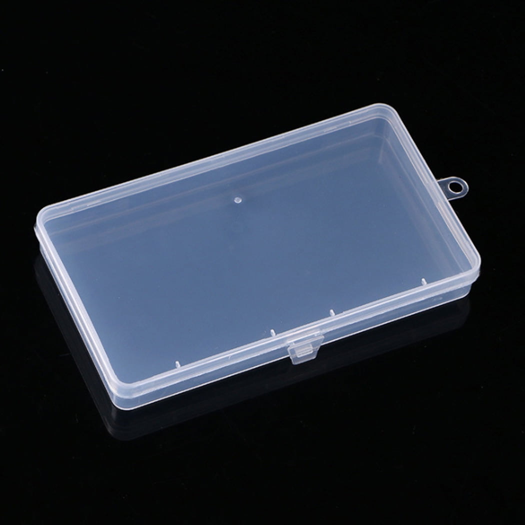 Clear Plastic Transparent With Lid Storage Box Collection Container Case HI