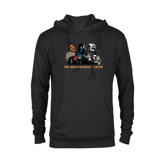 Star Wars The Mandalorian Season 3 Mandalorian Creed Grogu - Pullover Hoodie for Adults - Customized-Black