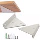 thumbnail image 1 of 2 soportes para estantes, soportes para estantes, soportes para estantes de pared triangulares de metal flotante para estante, soporte de esquina, soporte invisible con tornillos para sala de estar, 1 of 5
