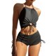 thumbnail image 1 of Traje de baño de 2 piezas para mujer, trajes de baño para mujer, bikini de moda con estampado, push-up y relleno, conjunto de ropa de playa para mujer, 1 of 4
