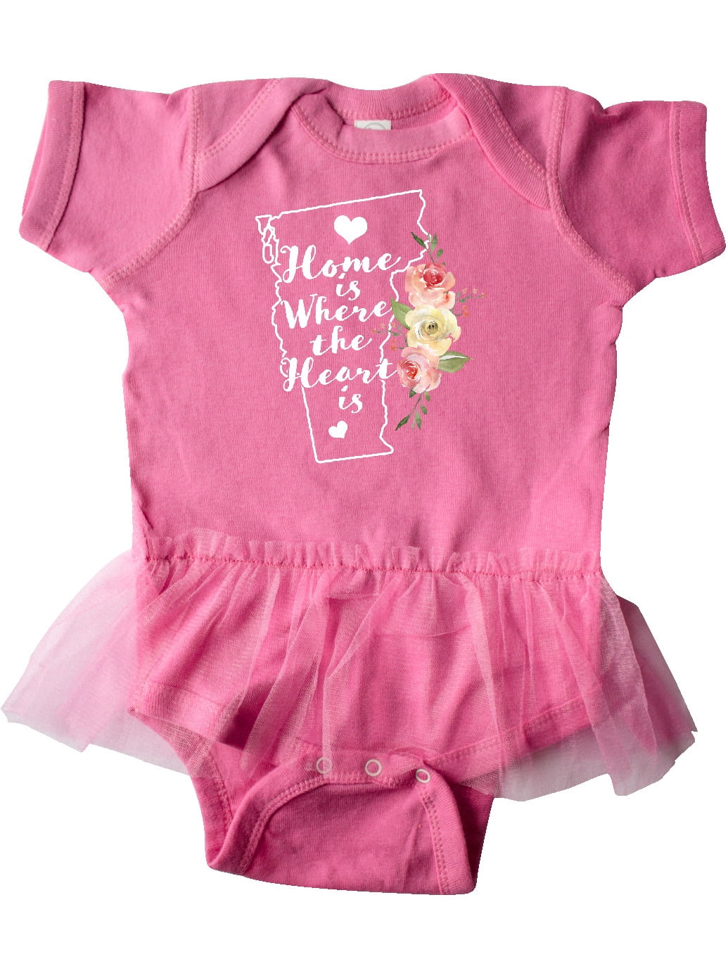 inktastic Vermont Home is Where The Heart is with Infant Tutu Bodysuit