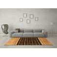 thumbnail image 3 of Ahgly Company Indoor Round Abstract Orange Modern Area Rugs, 3' Round, 3 of 4