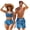 Blue Sea Turtle, variant on Matching Swimsuits for Couples Oak Purple Hunting Bikini Sets for Women Sexy Cross Front Swimwear or Mens Beach Shorts 2 Piece Bathing Suit Family Bathing Suits Matching Sets