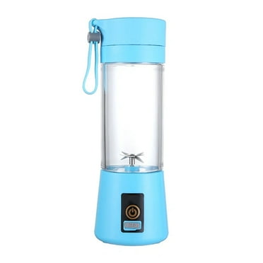 Juicer Blender Cup - Mini Blender for Shakes, Smoothies & Juice - 400ml, Six Blades - Blue(8*8*25cm）