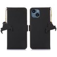 thumbnail image 6 of Nalacover for iPhone 14 Synthetic Leather and Soft TPU Case,360 Protection Flexible Luxury Magnetic RFID Flip Wallet Card Slots Kickstand Shockproof Cover with Cute Pendant.Black, 6 of 8