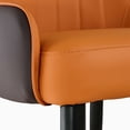 thumbnail image 6 of POVISON Modern Orange Dining Chair (Set of 2), with PU Leather and Iron Legs, 6 of 8